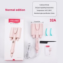 고대기 Faers-전기 빠른 헤어 컬링 아이론 트리플 배럴 봉고데기 고데기 전문가용 딥 웨이브 컬러 전문 전기 브러쉬 세라믹 케어 자동고데기 머리집게 자동 도구, [03] UK, [02] 32mm