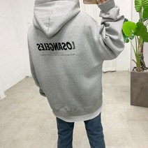 스트릿제이 입체 로스 레터링 오버핏 후드티