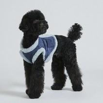 강아지 네이비 베스트 겨울옷 후리스 조끼 애견옷 소형견 중형견 (Camellia Navy Vest)
