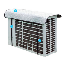 에어컨 실외기커버 air conditioner(에어컨) 실외 원터치 커버 덮개 직사광선 차단 난연소재 차양막 차광막, 벽걸이형