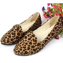 호피무늬구두 레오파드스니커즈 플랫 구두 46