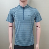 레드페이스 남성 줄무늬 스프라이트 반팔 집업티 알렉스 라인 하프 짚 티셔츠 REWMTSM20013