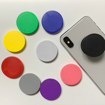 달빛마켓 무지 동그라미 스마트그립 톡거치대, 1개, 그레이