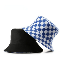 서프햇 벙거지 모자 버킷햇 서핑모자 2022 새로운 브랜드 블랙 화이트 격자 무늬 체크 버킷 모자 낚시 모자 여성 남성 가역 피셔맨 모자