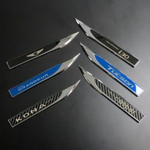 [가오] 현대 휀다 꾸미기 맞춤형 레터링 액세서리 가니쉬 몰딩, 블랙(2p)