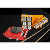 대형 중량물 화물 이동 운반 도비 대차 바퀴 컨테이너, 헤비듀티 스트레이트 고무 휠 8톤