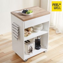RZ9757 데이아 서랍형 이동조리대 DVX, 잉글리쉬월넛