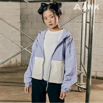에어워크 주니어 오버핏 절개 포인트 크롭 바람막이 점퍼