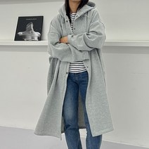 (모노레인) 기모안감 후드 롱 야상 D 2223