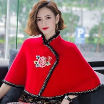 겨울 간절기 털 숄 케이프 판쵸 망토 코트 오버 스웨터 머플러 레이스 캐시미어 웨딩