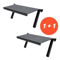 1+1 공간활용 듀얼 모니터 상단 거치대, 블랙 2개 세트