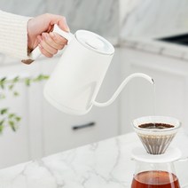 스마트 온도 조절 타임모어 스마트 피쉬전기 온도조절 드립포트 온도유지 표준버전, 600ML 화이트
