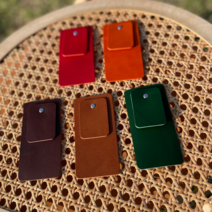 무디페블 가죽 책갈피 북마크, 그린