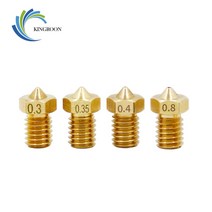 스레드 황동 3D 프린터 부품 V5 V6 노즐 0.2 0.25 0.3mm 0.35 0.4mm 0.5 0.6 0.8 1.0 부품 구리 1.75mm, 03 0.2mm