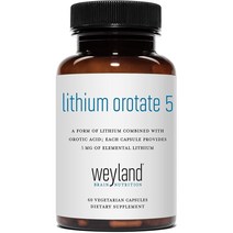 Lithium Orotate - 5mg of Elemental Lithium per Vegetarian Capsule null, 60 Count (Pack of 1), Unflavored