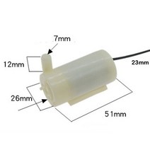 견고한 미니 DC 3V 5V 6V 자동 잠수정 펌프 수평 수직 마이크로 USB 280 워터 컴퓨터 냉각수 순환, 01 Horizontal water pum