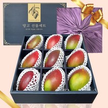 [언니네] 페루 애플망고 선물 세트 개별망패드 고급박스 보자기 포장 항공직송수입 설선물세트, 9과(4kg 내외)