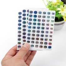 원형 큰숫자스티커 다이어리꾸미기 홀로그램 121-180
