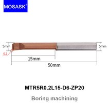 두께측정기 MOSASK 1PC MTR MGR lr 보링 프로파일 스레딩 그루브 CNC 솔리드 카바이드 내부 터닝 정밀 홀 가공 밀링 공구, 30 MTR5R0.2L15-D5-ZP20, 30 MTR5R0.2L15-D5-ZP20
