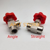 1Pc 니들 밸브 황동 1/8 "1/4" BSP 암나사 형 파이프 플라스틱 손잡이 금속 내구성 유량 제어 글, 02 1/4