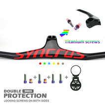 Syn ud carbon one-shaped 통합 mtb 핸들 바 자전거 라이저 -17 ° 80-110mm 일치, 녹색-80x740-광택, 1개