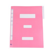 플러스샵 정부화일 A4 4색상 PP 10매입 1묶음, 분홍색(10매)