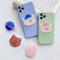 악세사리 그립팝 스마트폰 이지그립 스마일 톡홀더 스마트톡 3M 아크릴톡 캐릭터 거치대 에폭시그립톡, 베어브라운