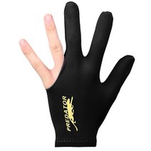 1Pc 세 손가락 전체 스누커 풀 큐 당구 장갑 왼손 라이크라 직물 자수 액세서리, [02] Black