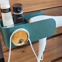 스위트빈 무타공 강력 접착 드라이기 거치대 FREE, 그린 골드