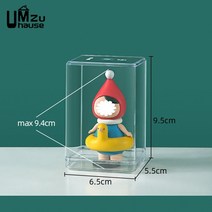 2pcs 피규어 아크릴 상자 인형 디스플레이 쥬얼리 클리어 케이스 소장품 장식 캐비닛, 분명한