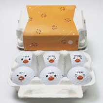 계란골프공 선물 6구 스릭슨 소프트필 햇병아리 캐릭터볼 2피스 화이트, 카드명함(햇병아리)