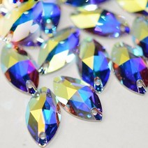 클리어 3223 navette 모든 크기 ab 플랫 백 라인 석은 크리스탈 바느질 웨딩, 크리스탈 ab, 9x18mm 72개