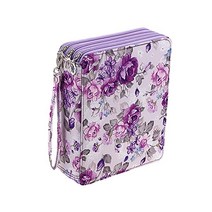 BTSKY 색연필케이스 컬러 케이스 대용량 파우치 펜슬 203858, Purple Flower, Purple Flower