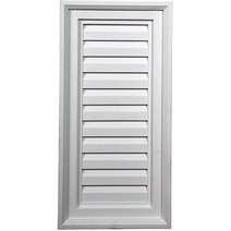Ekena Millwork GVVE12X28D 수직 루버 비기능성 우레탄 게이블 통풍구 너비 30.5cm(12인치) x 높이 71.1cm(28인치) 밑칠, 12