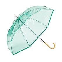 Wpc. [비닐 우산] 뱀부 크리아 엄브렐러 58cm 그린 긴 우산 여성 RWS-22004-LU