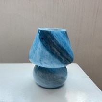 korea ins style 버섯 led 테이블 램프 glass moon earth striped bedside glass desk lamp decor glass transluce, 달, 3색 조명, 우리 플러그