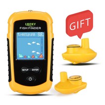 럭키 FFCW1108-1 & FFW1108-1 휴대용 음향 측심기 음파 탐지기 오션 리버 무선 피시 파인더, 약2주 소요, 01 FFCW1108-1 sensor