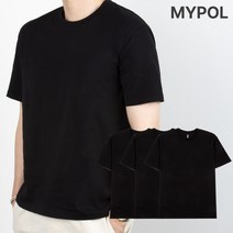 마이폴 3장 세트 32수 라운드 반팔 티셔츠 무지 기본 면티 남녀공용