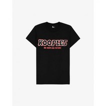 THE KOOPLES 로고 프린트 반팔 코튼 티셔츠 - BLA01