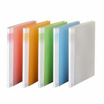 문화 F529-7 PP 반투명 클리어 화일 20P 파일홀더 화일홀더 반투, 종류:주황(2976)