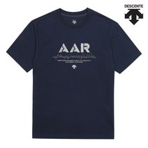 데상트반팔티 JQS SM323VTS83-NVY 남녀공용 AAR 레터링 반팔 티셔츠