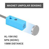 디젤흡기크리닝 Cloweit 마이크로 홀 효과 센서 근접 마그네틱 스위치 IP68 NPN PNP 3 선 NO/NC DC 12V 24V 원격 비극성 15mm 20mm, [01] NO (normally open), [02] HL-15 NPN