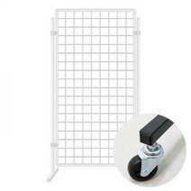 메쉬망 진열대 망바퀴 세트 450x900mm 화이트, 화이트450x900mm+다리(대)+바퀴세트