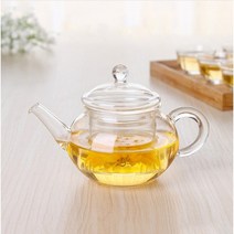 [로하티] 로즈마리 유리 차포트 (230ml/400ml/500ml/700ml/1L) 뚜껑 일체형 유리주전자 티포트 카페 전통찻집 차한잔 손님접대 맑고 깨끗한 내열유리, (25468) 700ml
