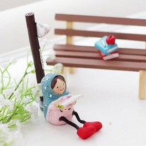 사무실책상꾸미기 인형미니어쳐 4개set 귀여운피규어 친구선물 카페인테리어소품 앤틱장식