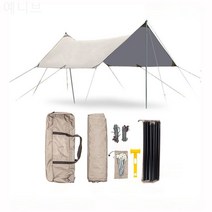 나비형 블랙 펙틴 육각 천막 야외 피크 피크 야외 피크 피크 숄더백 캠핑장, 은 콜라겐-210D 옥스포드 부츠 [3*4Mm 백]