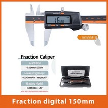다이얼 캘리퍼스 금속 버니어 디지털 전자 마이크로 미터 눈금자 깊이 측정 도구 게이지 기기 0-150mm 6, 05 Fraction digital