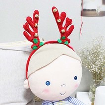 반짝이 사슴뿔 방울 머리띠 연말 파티 헤어 밴드, wltn406 본상품선택, wltn406 본상품선택