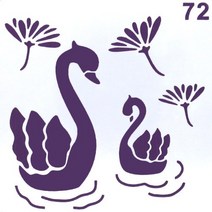 스텐실 도안 백조 B-07-072