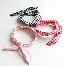 도도앤뉴 유아동 여아 체크 와이어 헤어밴드